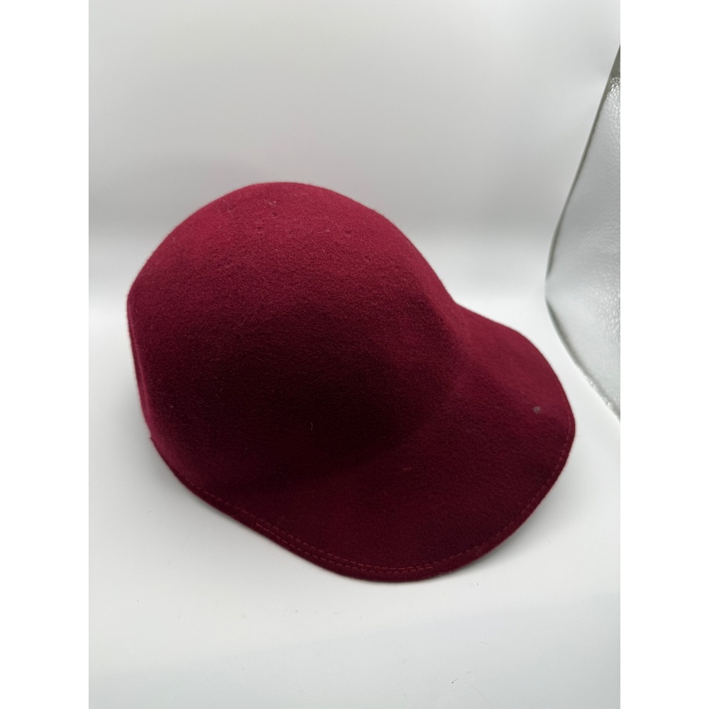 Lancaster Wool Riding‎ Cap Women OS Burgundy Good Vintage Felt Equestrian Hat